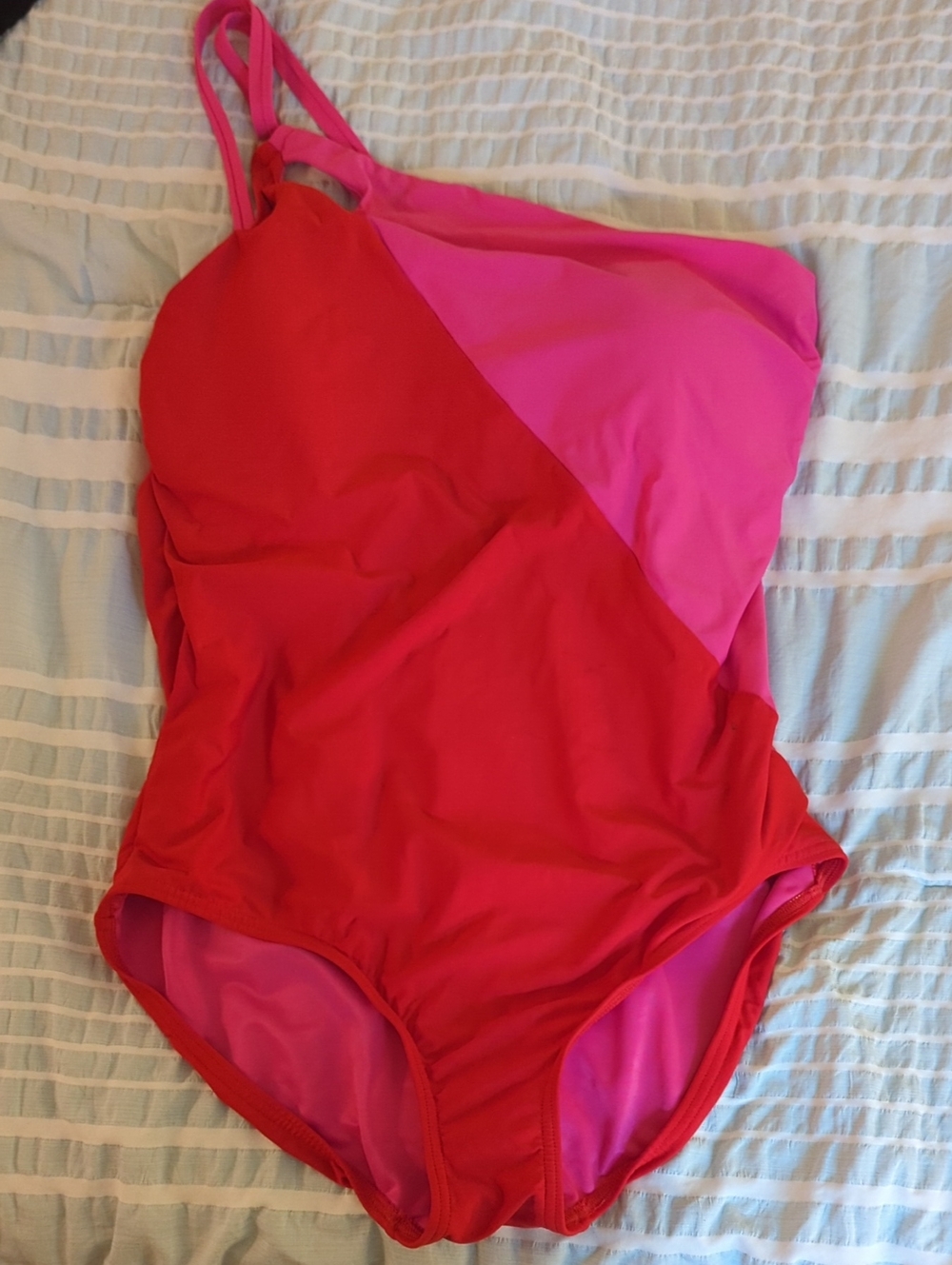 Lands' End Women's 16W Asymmetrical One-Piece Swimsuit
